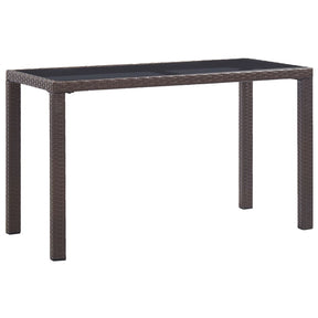 Vidaxl tuintafel 123x60x74 cm poly rattan bruin