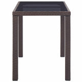 Vidaxl tuintafel 123x60x74 cm poly rattan bruin