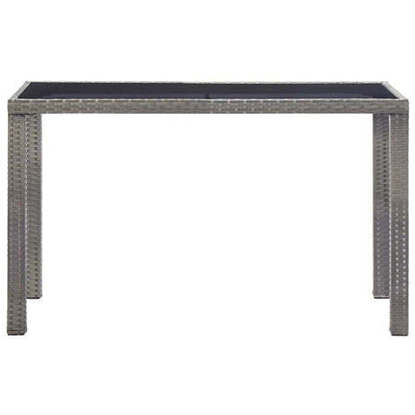 Vidaxl tuintafel 123x60x74 cm poly rattan antraciet