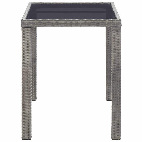 Vidaxl tuintafel 123x60x74 cm poly rattan antraciet