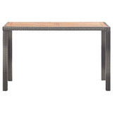 Vidaxl tuintafel 123x60x74 cm massief acaciahout antraciet en bruin