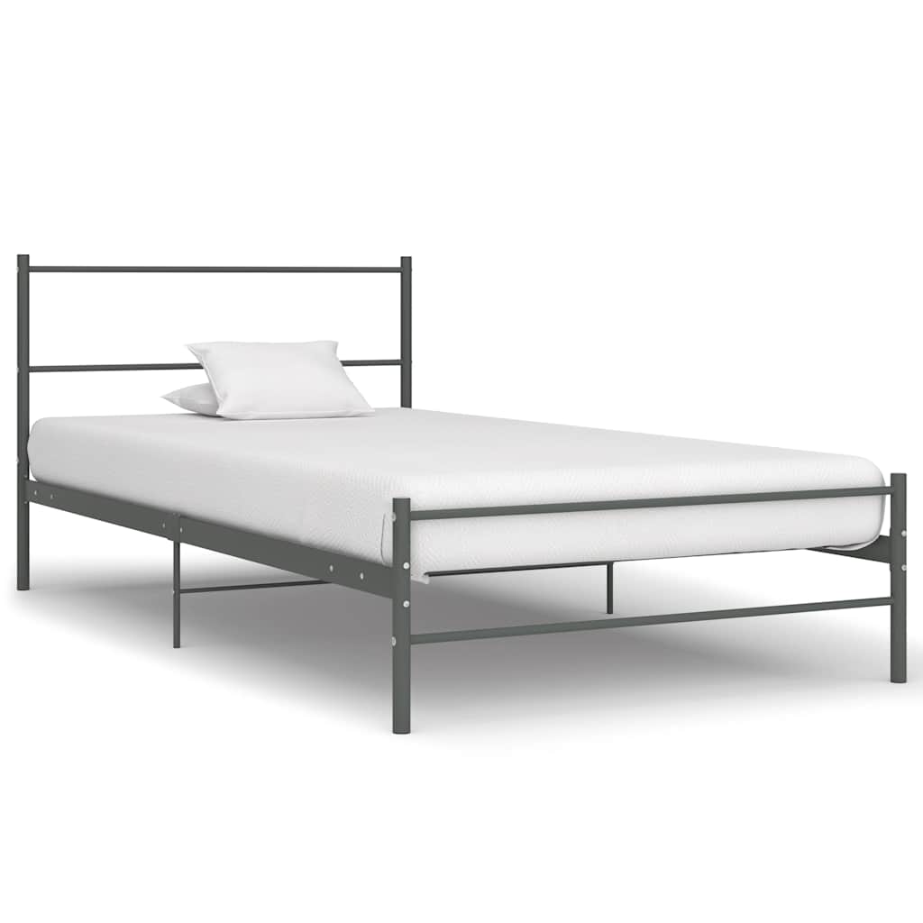 Vidaxl bedframe metaal grijs 100x200 cm
