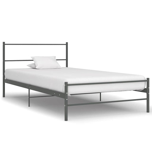 Vidaxl bedframe metaal grijs 100x200 cm