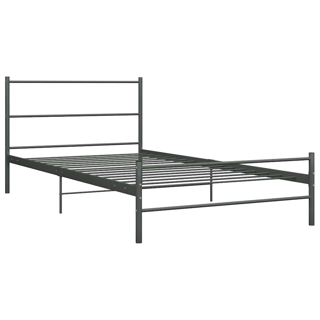 Vidaxl bedframe metaal grijs 100x200 cm
