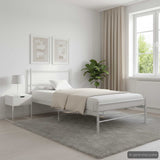 Vidaxl bedframe metaal wit 100x200 cm