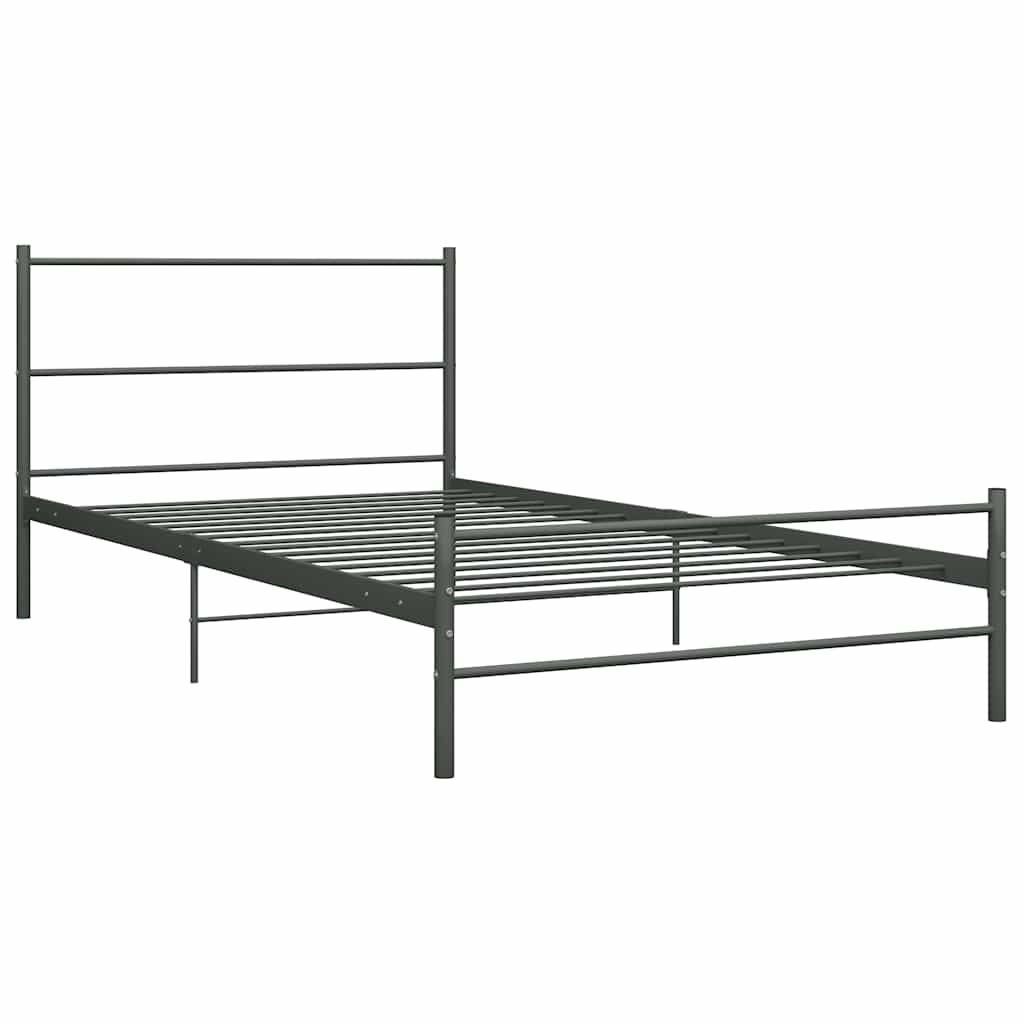 Vidaxl bedframe metaal grijs 90x200 cm