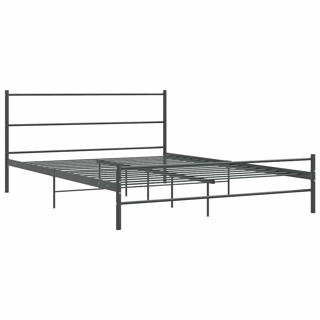 Vidaxl bedframe zonder matras metaal grijs 140x200 cm