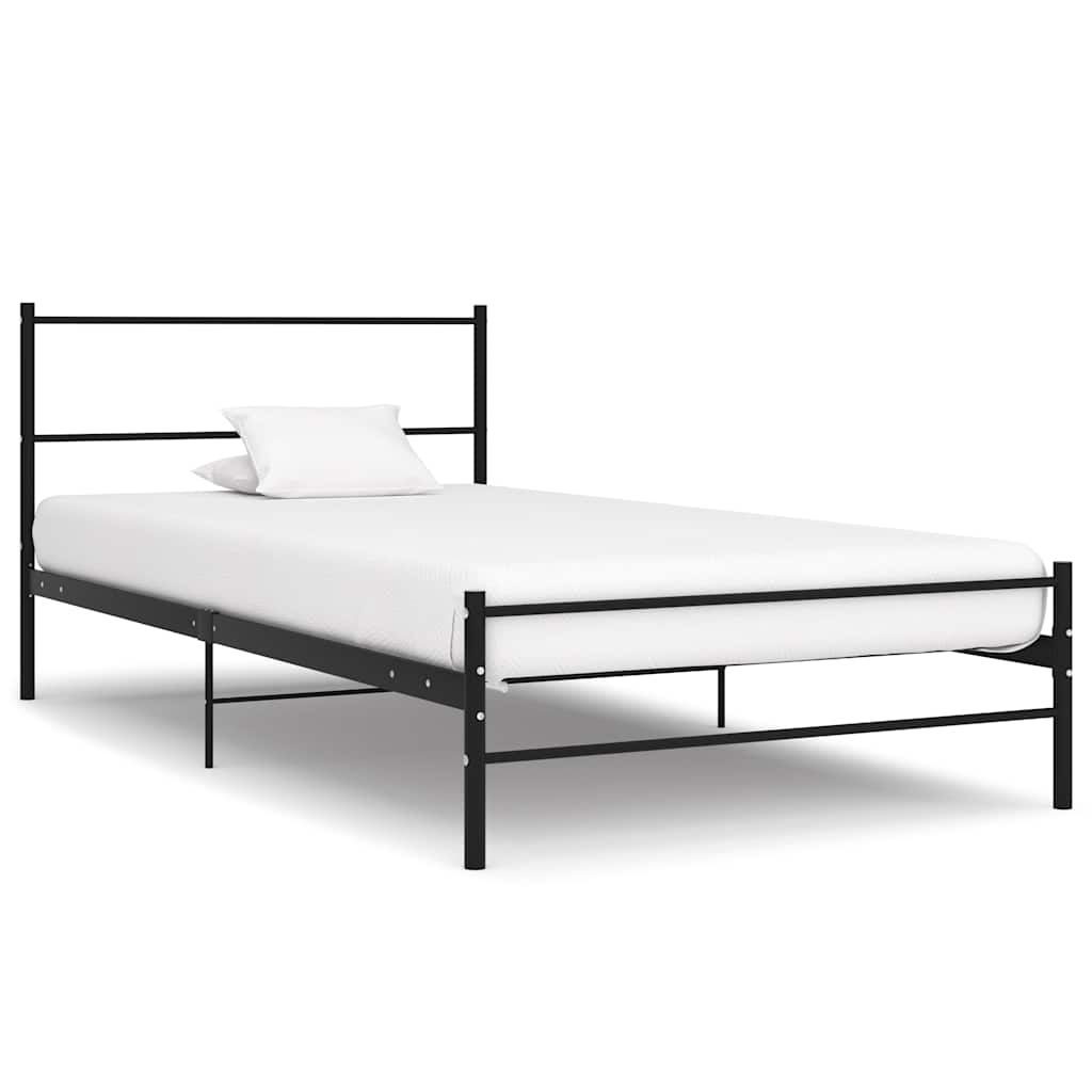 Vidaxl bedframe metaal zwart 90x200 cm