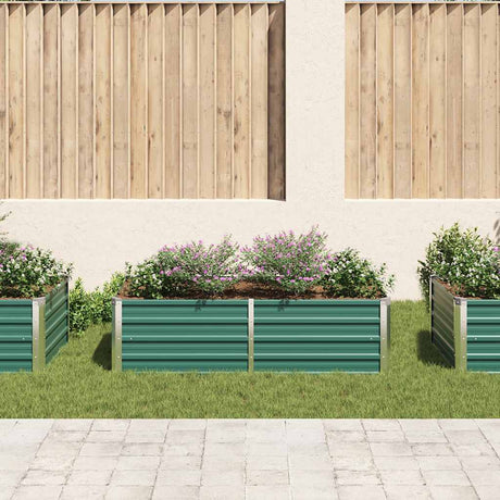 Vidaxl -Pflanzer erhöht 160 x 80 x 45 cm verzinktes Stahlgrün