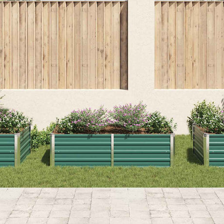 Vidaxl -Pflanzer erhöht 160 x 80 x 45 cm verzinktes Stahlgrün