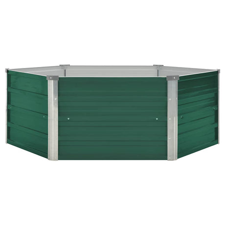 VIDAXL -Pflanzer erhoben 129 x 129 x 46 cm verzinktes Stahlgrün