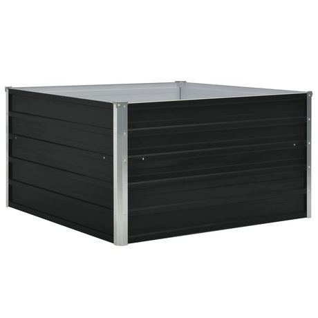 VIDAXL -Pflanzer vermehrte 100x100x45 cm verzinkter Stahl -Anthrazit