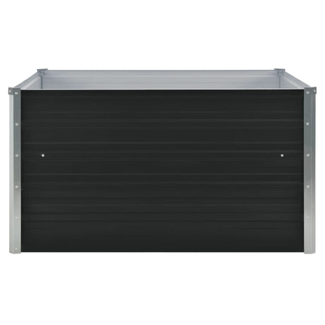 VIDAXL -Pflanzer vermehrte 100x100x45 cm verzinkter Stahl -Anthrazit