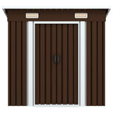 Vidaxl Garden Shed 194x121x181 cm Stahlbraun