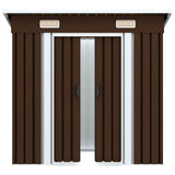 Vidaxl Garden Shed 194x121x181 cm Stahlbraun