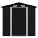 Vidaxl Garden Shed 204x132x186 cm Stahlanthrazit