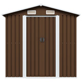 Vidaxl Garden Shed 204x132x186 cm Stahlbraun