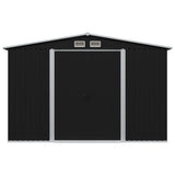 Vidaxl Garden Shed 257x205x178 cm Stahl Anthrazit