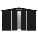 Vidaxl Garden Shed 257x205x178 cm Stahl Anthrazit