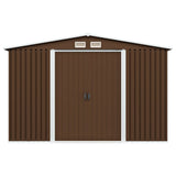 Vidaxl Garden Shed 257x205x178 cm Stahlbraun