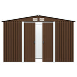 Vidaxl Garden Shed 257x205x178 cm Stahlbraun