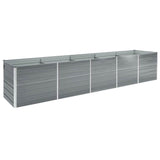 VIDAXL -Planungsbox 400x80x45 cm verzinkter Stahl grau