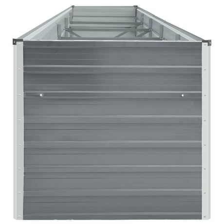 VIDAXL -Planungsbox 400x80x45 cm verzinkter Stahl grau
