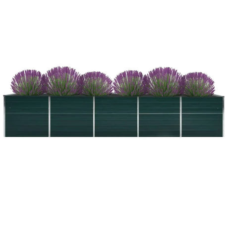 VIDAXL -Pflanzer eingefügt 400 x 80 x 45 cm verzinktes Stahlgrün