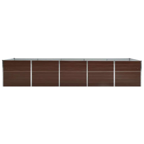 VIDAXL -Pflanzer eingefügt 400x80x77 cm verzinkter Stahlbraun