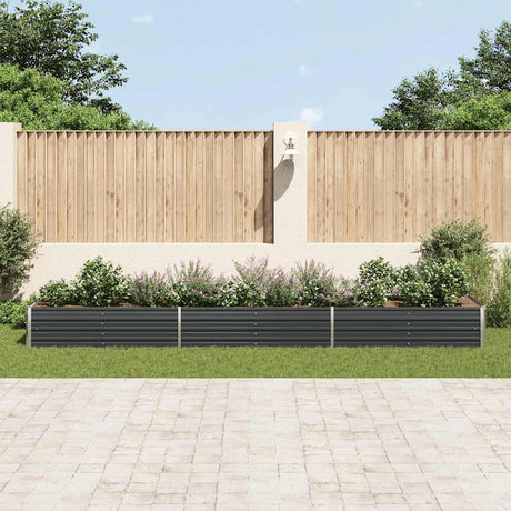 Vidaxl -Pflanzer 480 x 80 x 45 cm verzinkter Stahl -Anthrazit angehoben