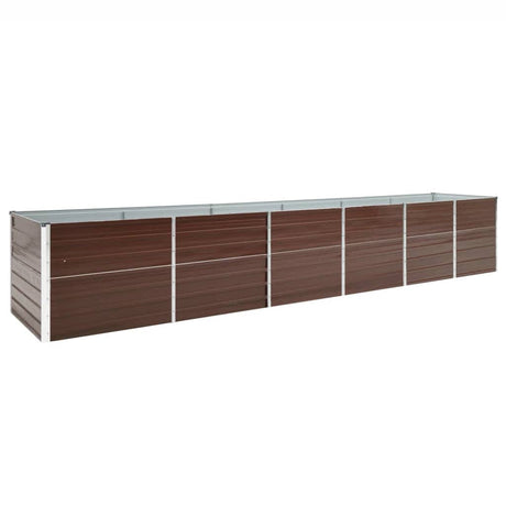 Vidaxx Pflanzgefäß erhöht 480x80x77 cm verzinkter Stahl braun