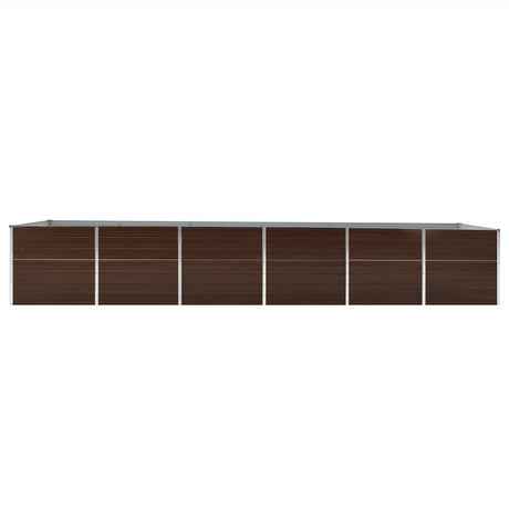 VIDAXL -Pflanzer eingefügt 480x80x77 cm verzinkter Stahlbraun