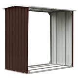 Vidaxl Brennholzschuppen 172x91x154 cm verzinkter Stahlbraun