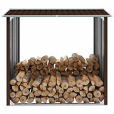 Vidaxl Brennholzschuppen 172x91x154 cm verzinkter Stahlbraun