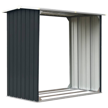 Vidaxl Brennholzschuppen 172x91x154 cm verzinkter Stahl -Anthrazit