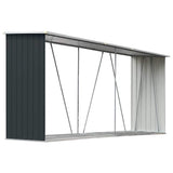Vidaxl Brennholz Shed 330x84x152 cm verzinkter Stahl -Anthrazit