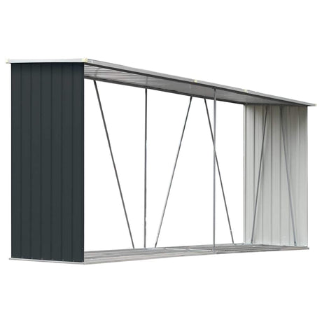 Vidaxl Brennholz Shed 330x84x152 cm verzinkter Stahl -Anthrazit
