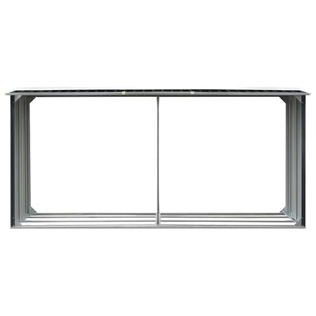 Vidaxl Brennholzschuppen 330x92x153 cm verzinkter Stahl -Anthrazit