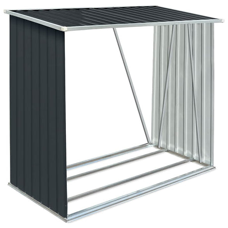 Vidaxl Brennholzschuppen 163x83x154 cm verzinkter Stahl -Anthrazit