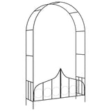 Vidaxl Gartenbogen mit Zaun 138x40x238 cm Eisenschwarz