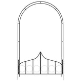 Vidaxl Gartenbogen mit Zaun 138x40x238 cm Eisenschwarz