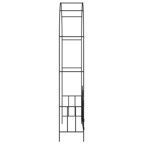 Vidaxl Gartenbogen mit Zaun 138x40x238 cm Eisenschwarz