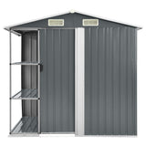 VidaXL Gartenhaus mit Gestell 205x130x183 cm eisengrau