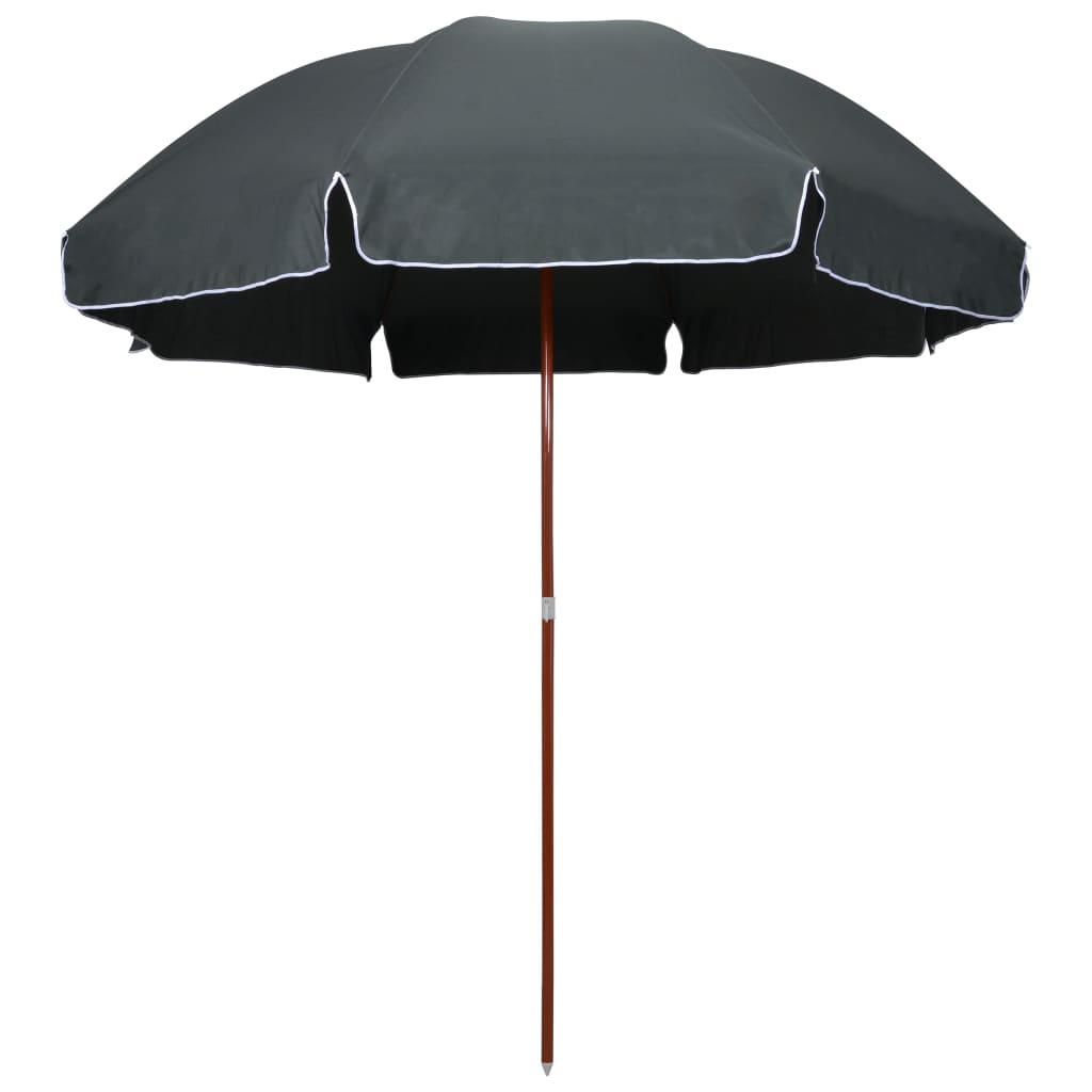 Vidaxl parasol met stalen paal 300 cm antracietkleurig