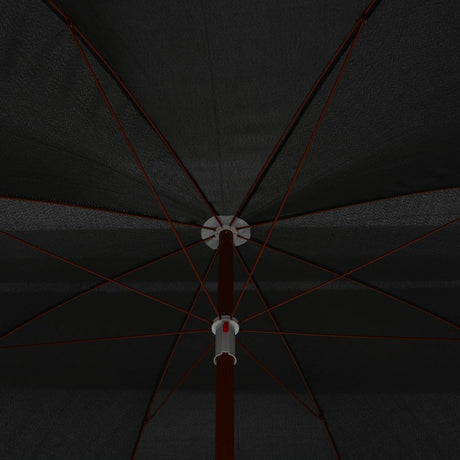Vidaxl parasol met stalen paal 300 cm antracietkleurig