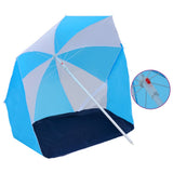 Vidaxl Strandparasol -Zelt 180 cm Stoff blau und weiß