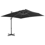Vidaxl schwimmender Sonnenschirm mit Aluminiumstange 3x3 m schwarz