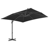 Vidaxl schwimmender Sonnenschirm mit Aluminiumstange 3x3 m schwarz