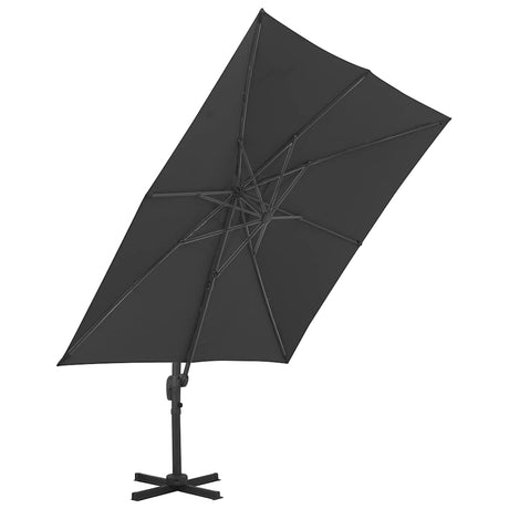 Vidaxl schwimmender Sonnenschirm mit Aluminiumstange 3x3 m schwarz