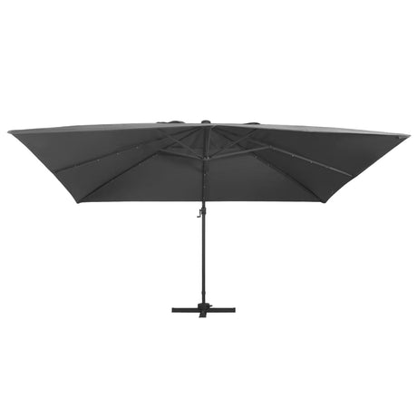 Vidaxx schwimmender Sonnenschirm mit LED und Aluminiummast 400x300 cm Anthrazit